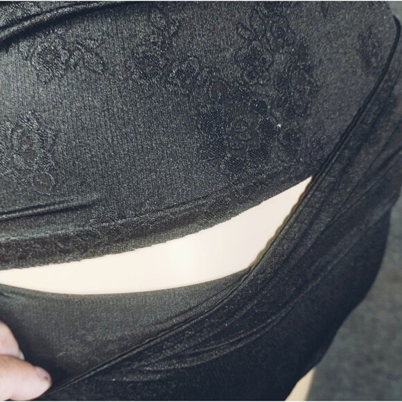 Maidenform Shapewear Girdle Women's L Black French High Cut Lace Back Flap - Picture 6 of 12